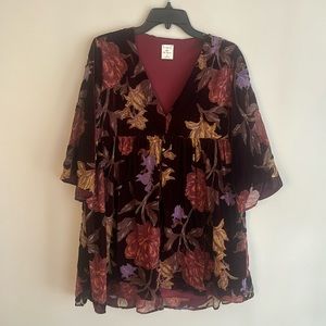 V neck babydoll dress